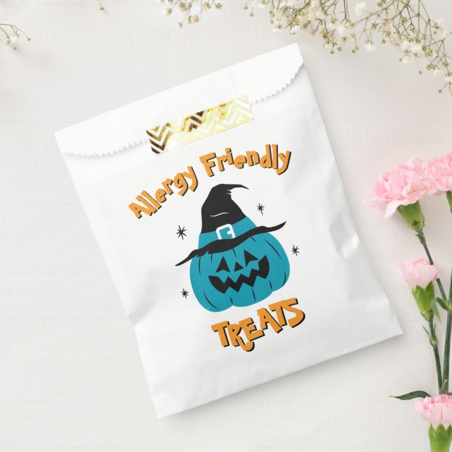 Teal Pumpkin Allergy Friendly Halloween Favor Bags (Sealed)