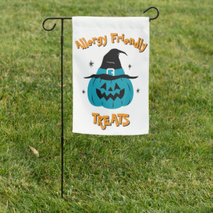 Teal Pumpkin Allergy Friendly Halloween Garden Flag