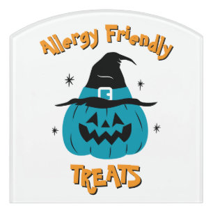Teal Pumpkin Allergy Friendly Halloween Sign