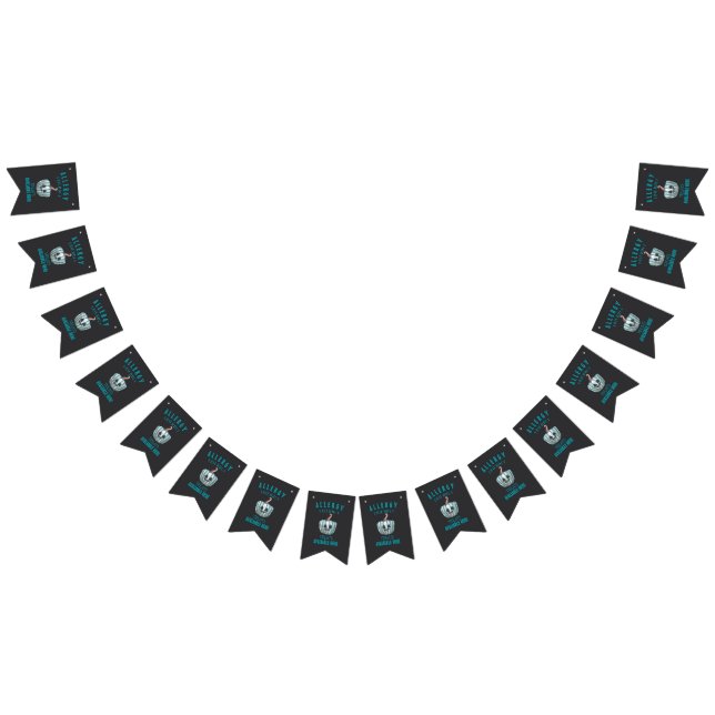 Teal Pumpkin Halloween Allergy Friendly Treats Bunting Flags (All)