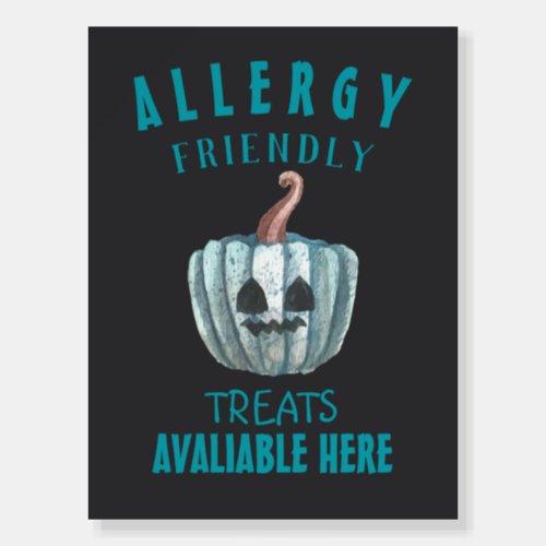 Teal Pumpkin Halloween Allergy Friendly Treats Foam Board