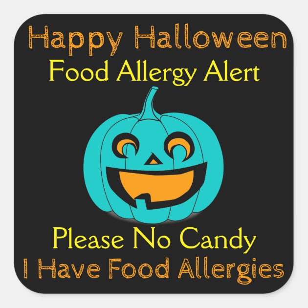 Teal Pumpkin Halloween Food Allergy Stickers
