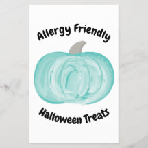 Teal Pumpkin Halloween Sign Allergy Friendly Treat