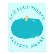 Teal Pumpkin Non Food Treats Allergy Aware Poster