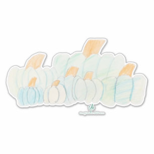 Teal Pumpkin Patch Kiss-Cut Sticker