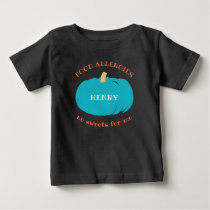 Teal Pumpkin Personalized Allergy Halloween Kids Baby T-Shirt