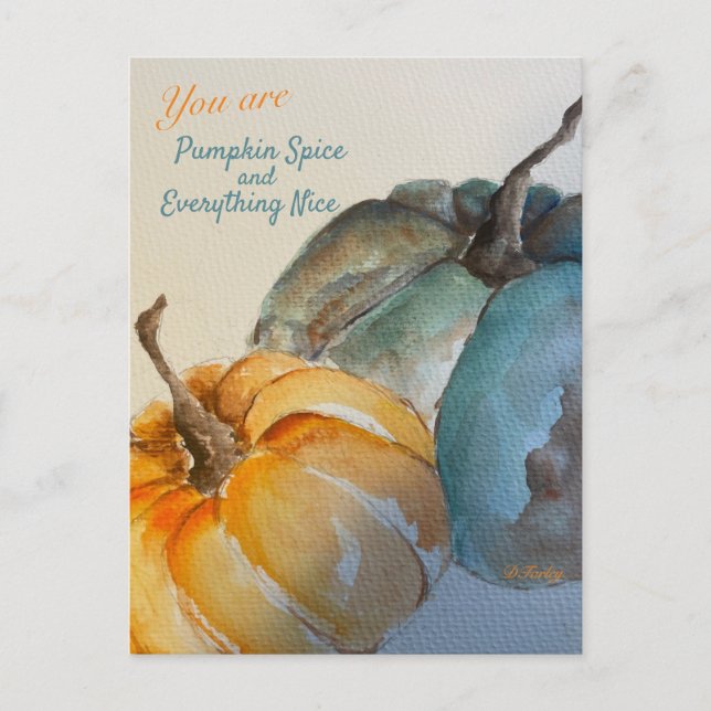 Teal Pumpkin Postcard (Front)