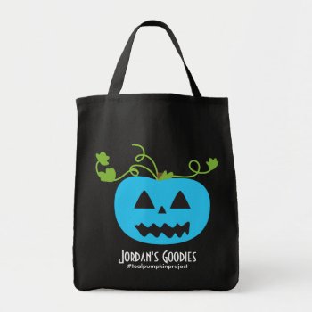 Teal Pumpkin Project Trick Or Treat Tote Bag by cranberrydesign at Zazzle
