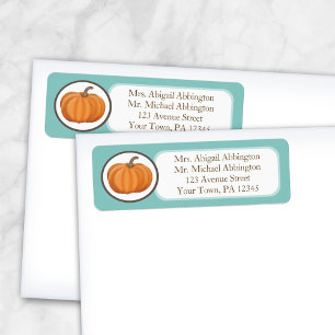 Teal Pumpkin Return Address Labels