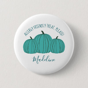 Teal Pumpkin Trick or Treat Button