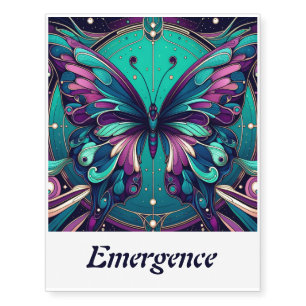 Teal & Purple Butterfly Temporary Tattoos