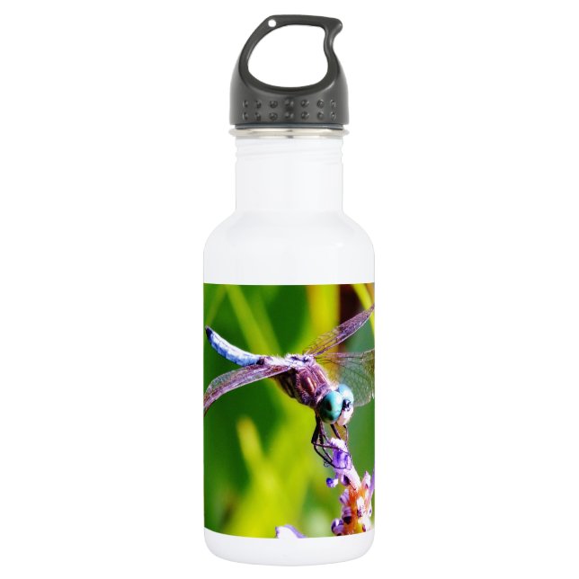 Teal & purple Dragonfly Water Bottle (Front)
