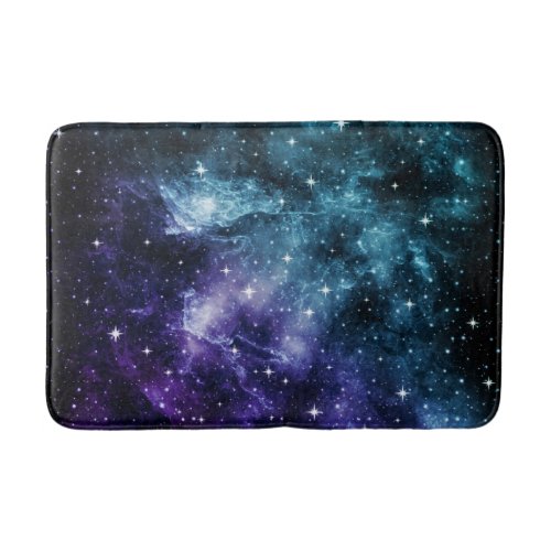 Teal Purple Galaxy Nebula Dream 1 Bath Mat