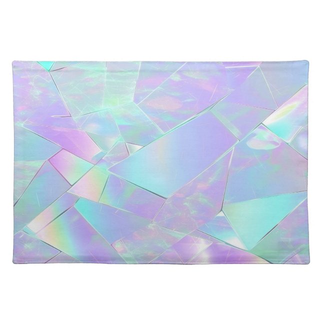 Teal & Purple Iridescent Design Cloth Placemat (Front)
