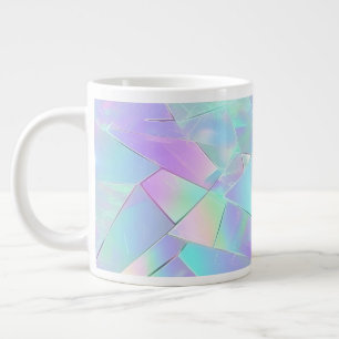 Teal & Purple Iridescent Design Giant Coffee Mug