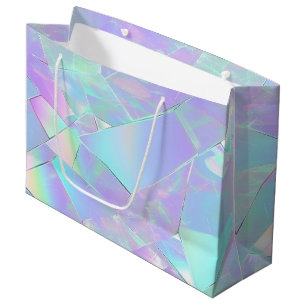 Teal & Purple Iridescent Design Large Gift Bag