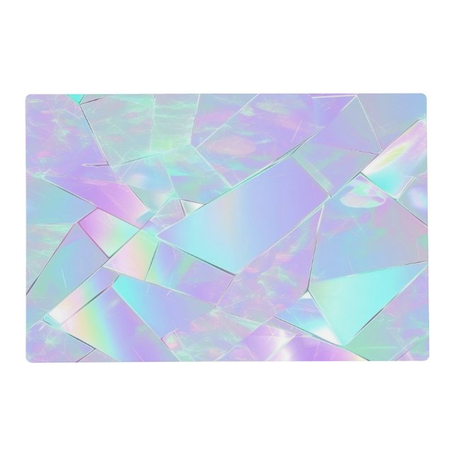 Teal & Purple Iridescent Design Placemat (Front)