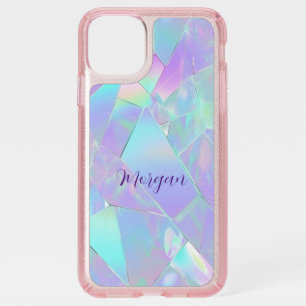 Teal & Purple Iridescent Design, Script Name Speck iPhone 11 Pro Max Case