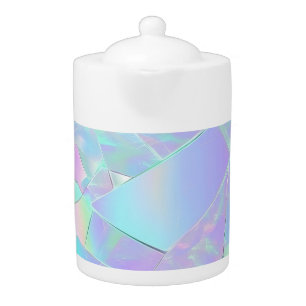 Teal & Purple Iridescent Design Teapot
