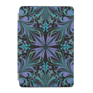Teal Purple Kaleidoscope Abstract iPad Cover