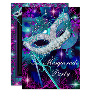 masquerade party invitations zazzle