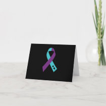 Teal Purple Ribbon Semicolon Suicide Prevention Invitation