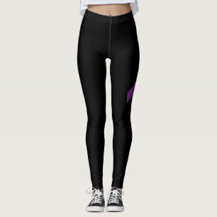 Teal Purple Ribbon Semicolon Suicide Prevention Leggings