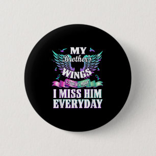 Teal Purple Ribbon Suicide Awareness Flag I Miss M Button