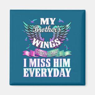 Teal Purple Ribbon Suicide Awareness Flag I Miss M Magnet