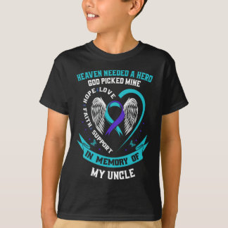 Teal Purple Ribbon Suicide Awareness Shirt Uncle M