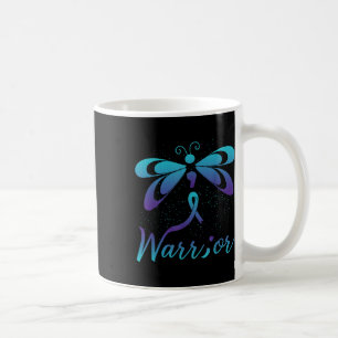 Teal Purple Semicolon Dragonfly Suicide Prevention Coffee Mug