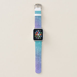 Teal Purple Sparkle Apple Watch Band