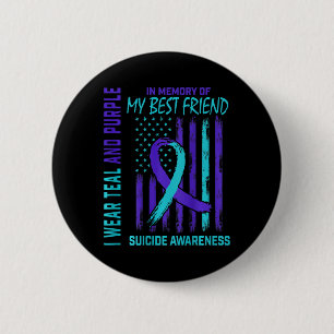 Teal Purple Suicide Awareness Flag Best Friend Ck Button