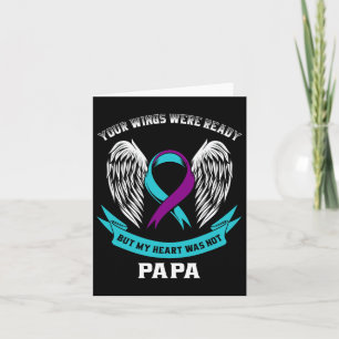 Teal Purple Suicide Awareness Ribbon In Memory Of  Card