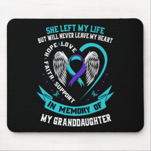 Teal Purple Suicide Awareness Shirt Granddaughter Mouse Pad