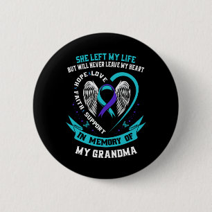 Teal Purple Suicide Awareness Shirt Grandma Preven Button