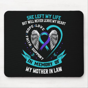 Teal Purple Suicide Awareness Shirt Mother In Law  Mouse Pad