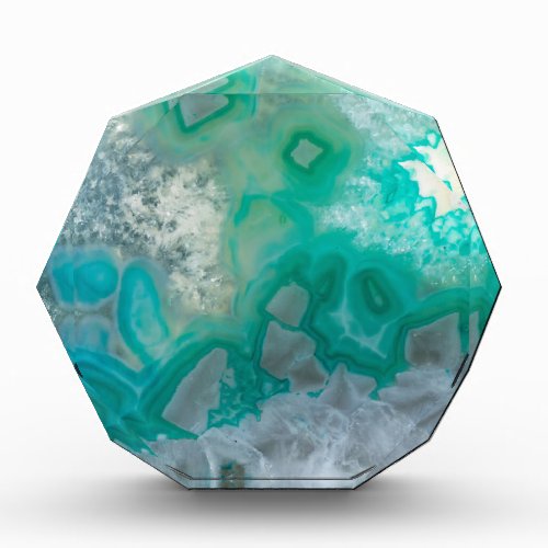 Teal Quartz Geode Award