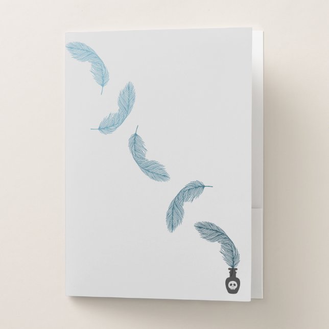 Teal Quill and Poison Folder (Front)