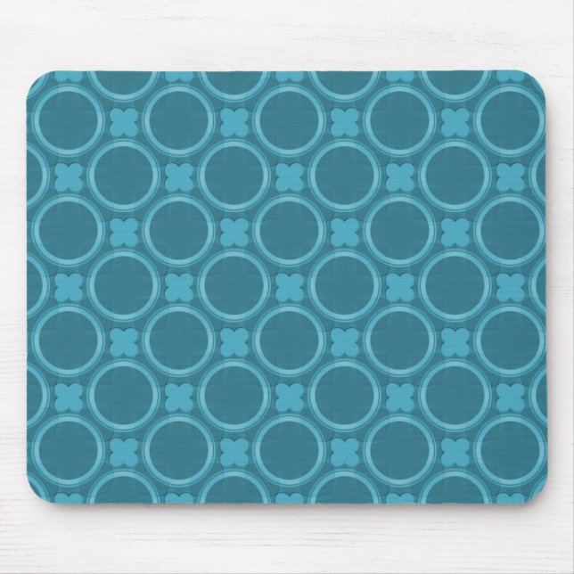 Teal Quirky Charm Mousepad (Front)