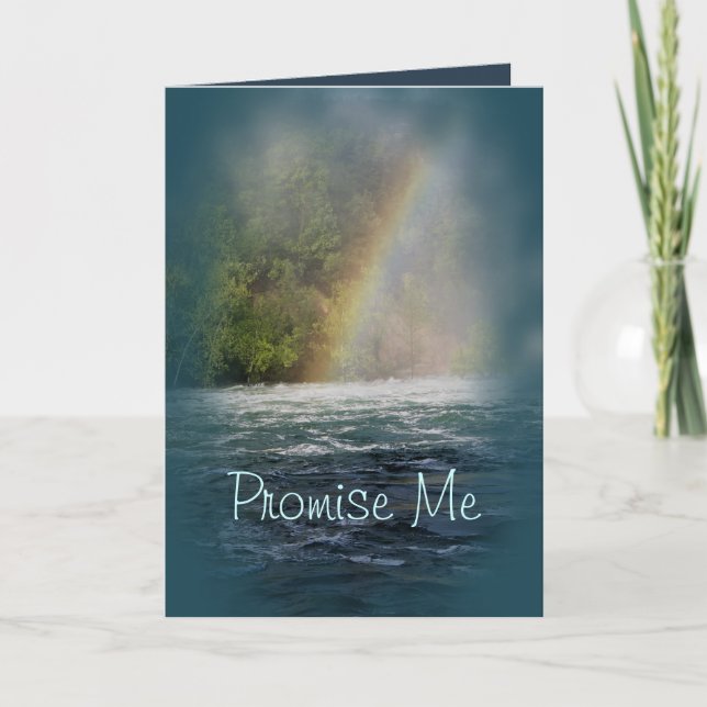 Teal Rainbow-customize any occasion Card (Front)