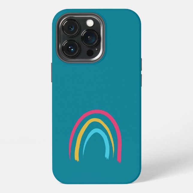 Teal Rainbow Iphone Case (Back)