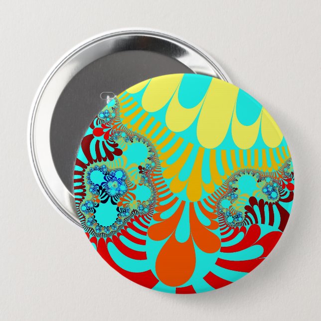 Teal Rainbow Mod Button (Front & Back)