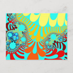 Teal Rainbow Mod Postcard