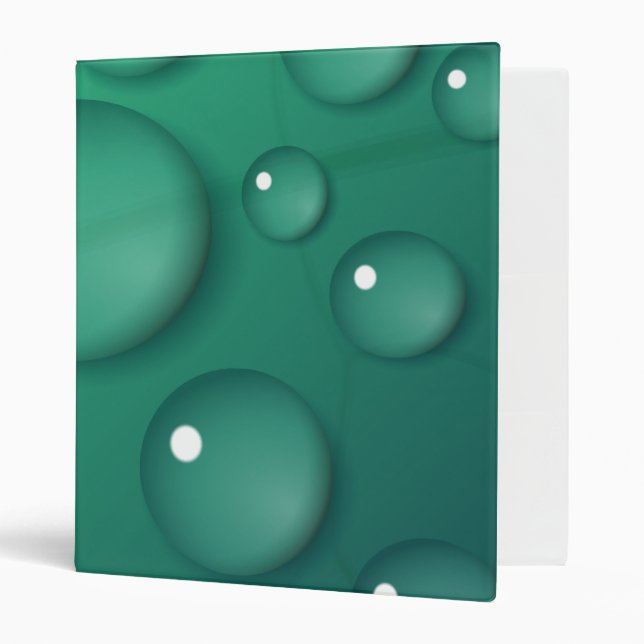 Teal Raindrop Texture Binder (Front/Inside)