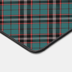 Teal Red Plaid Bold Pattern Vintage Tartan Gaming Desk Mat
