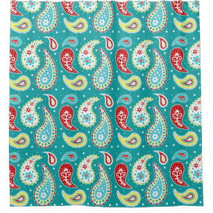 Modern Paisley Shower Curtains Zazzle