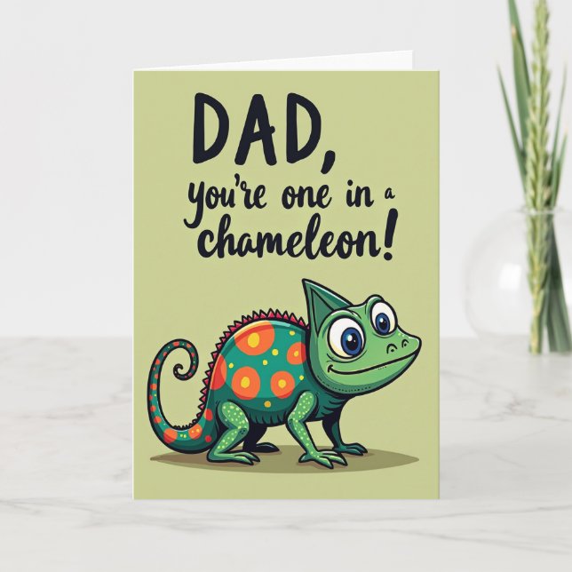 Teal Reptile Fathers Day Card (Front)
