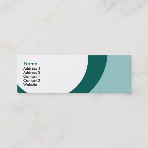 Customizable teal retro rings business card templates