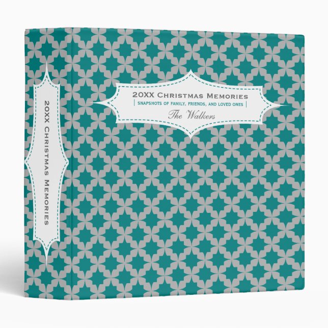 Teal Retro Star Photo Binder (Front/Spine)